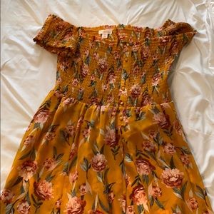 Floral Orange Maxi Dress